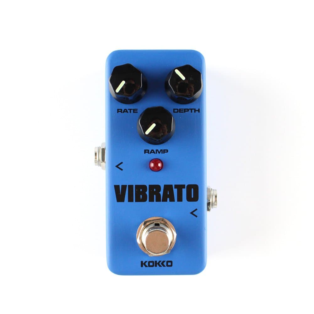 Guitar Mini Effects Pedal Vibrato - Traditional Vibrato Effect Sound Processor Portable Accessory for Guitar and Bass - FVB2