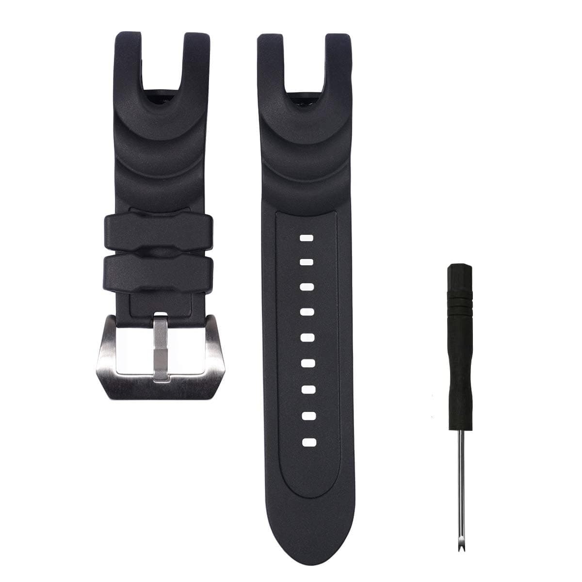 Rubber Silicone Watch Band/Strap Replacement for Invicta Reserve Collection Venom - Black Invicta Watch Strap
