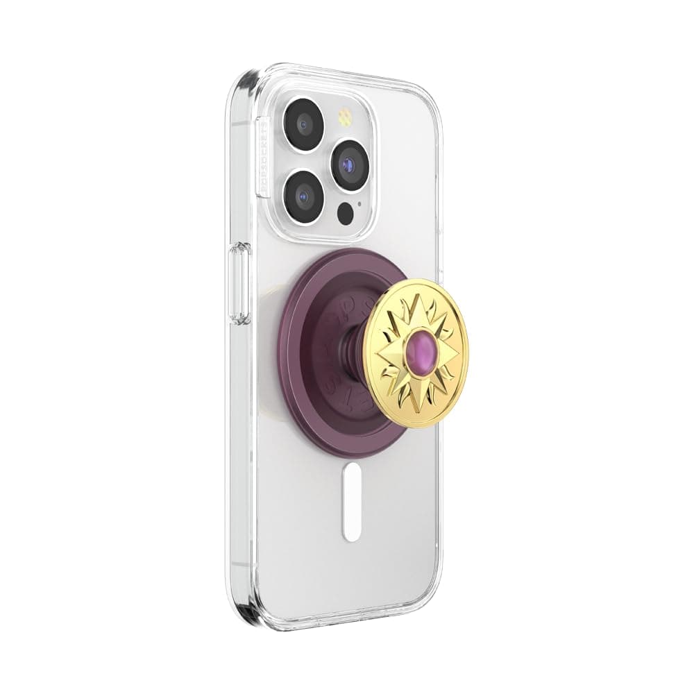 Pop Sockets Round Smartphone Grip, MagSafe Compatible, Adapter Ring Included, Smartphone Holder, Wireless Charging Compatible, Sun Jewel Mauve