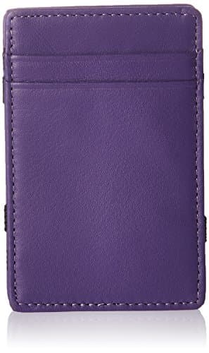 Royce Leather Magic Wallet in Leather, Purple, One Size