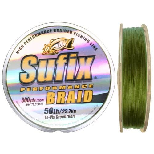 SufixPerformance Braid 22.7kg 50kg 300Yds Green