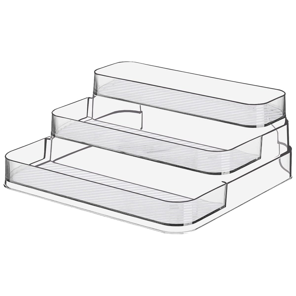 - Primeway® Plastic 3 Tier Pantry Kitchen Spice Rack | Cabinet Organizer | Countertop | Bathroom Shelf |Office Desk Organizer | Fridge | Storage |3 Step Rack|26.7x24.8x10cm - Tiered Shelf