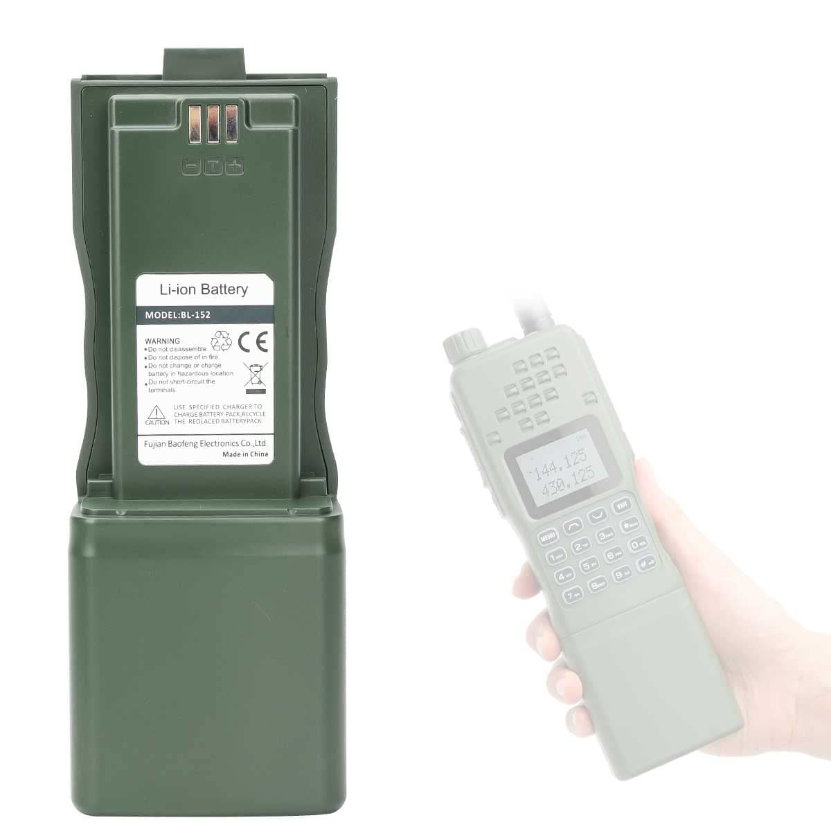 AR-152 Original Battery BL-152 Li-ion Extend Battery Large Capacity Compatible with AR152 Tactical Walkie Talkie Support USB Charger