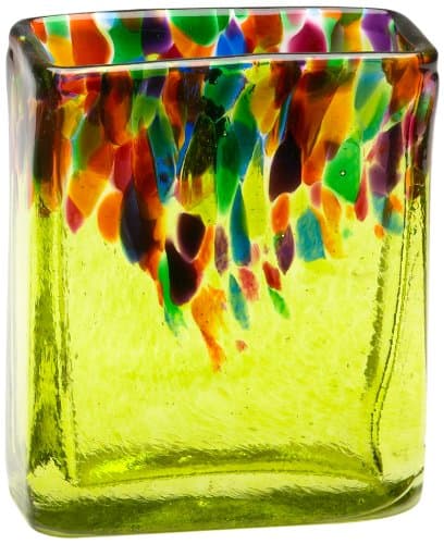 Kitras Rectangle Vase, Multi/Lime