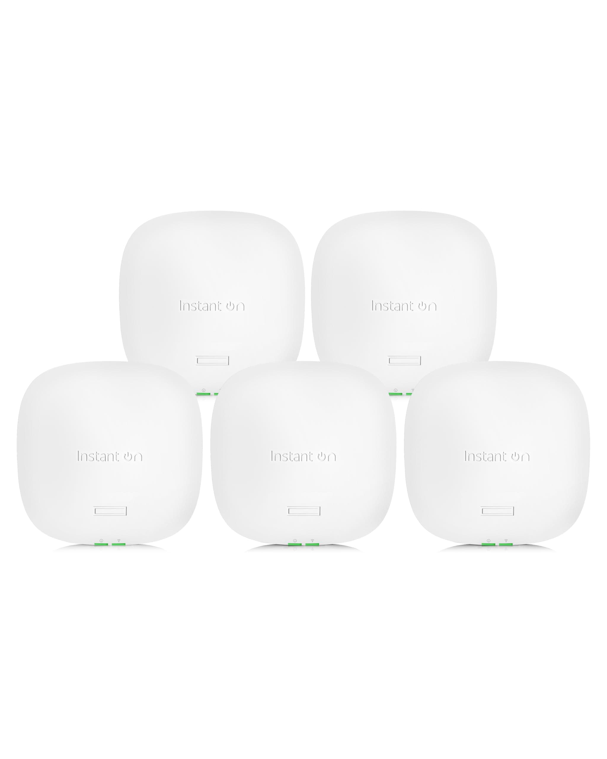 HPE Networking Instant On Access Point AP22 2x2 WiFi 6 Indoor Wireless Access Point (5 Pack) | Long Range, Secure, Smart Mesh Support | Power Source Not Included | US Model (R4W01A-5PACK)