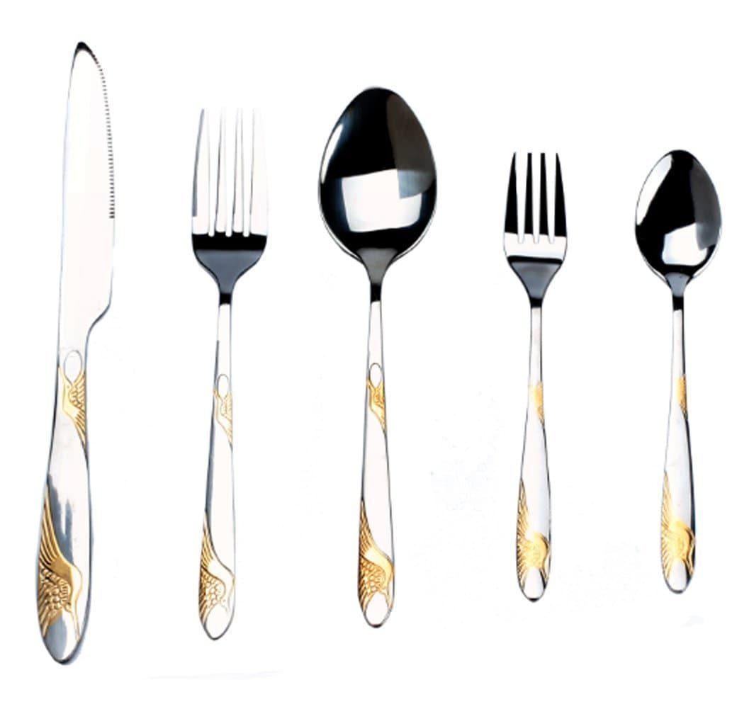 Besli 30 Pieces Premium Stainless Steel Flatware Set Includes 6 Salad Forks, 6 Dinner Forks, 6 Teaspoons, 6 Tablespoons, 6 Knives,Service for 6,with nice looking pattern (30 Pieces)