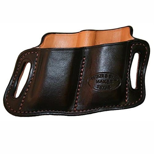 Left Hand - Tucker and Byrd #2 Double Mag Pouch - 4.25" 1911 - Dark Brown