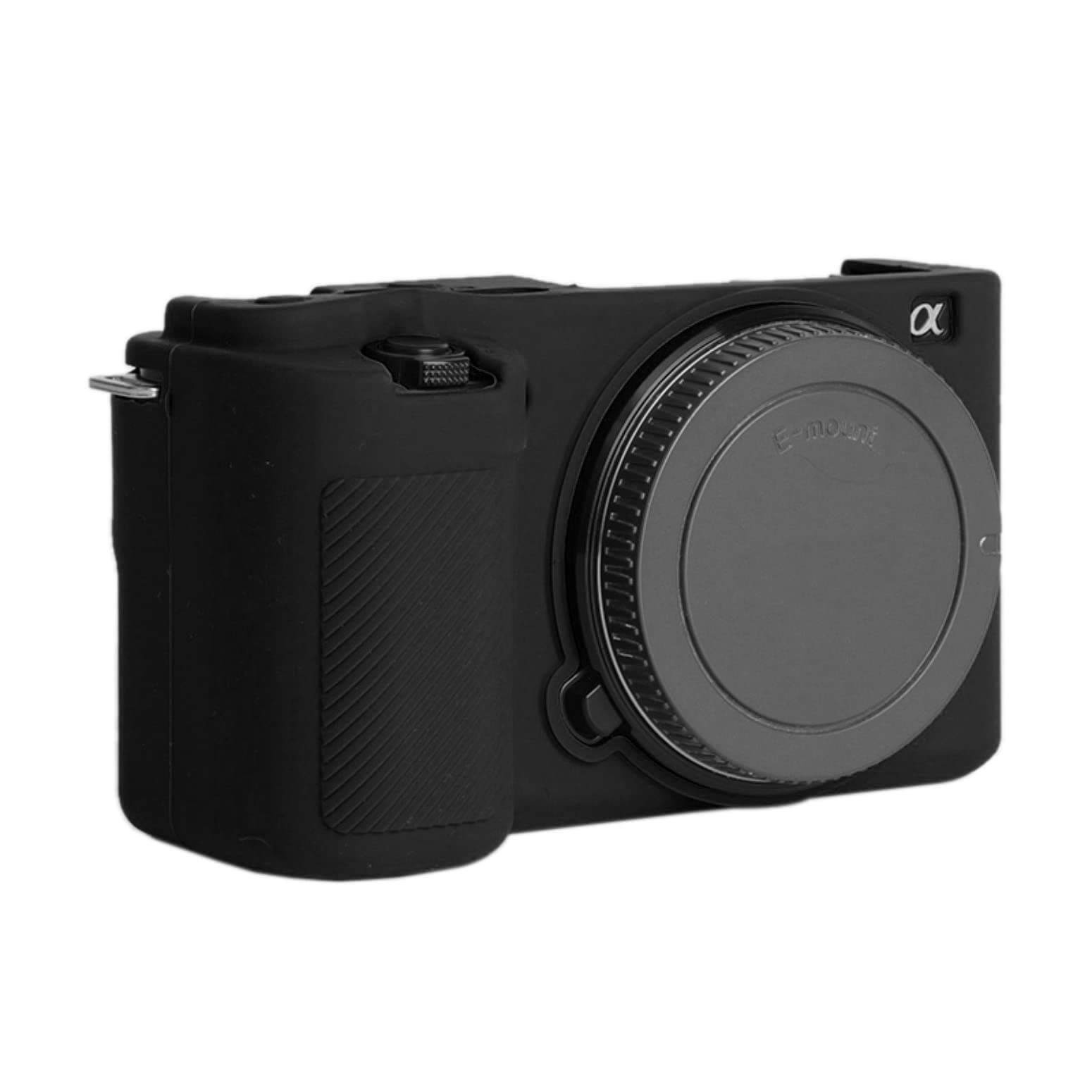 ZV-E10 Silicone Case, TUYUNG Rubber Housing Camera Case Protective Cover Skin for Sony ZV-E10, Black