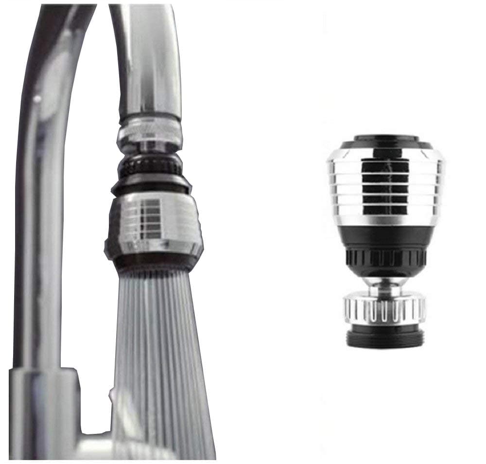360 Degree Rotate Faucet Deluxe Internal Thread Nozzle Filter Adapter Water Saving Bubbler Connector Swivel Tap Aerator Diffuser Kitchen Accessories(2PCS)