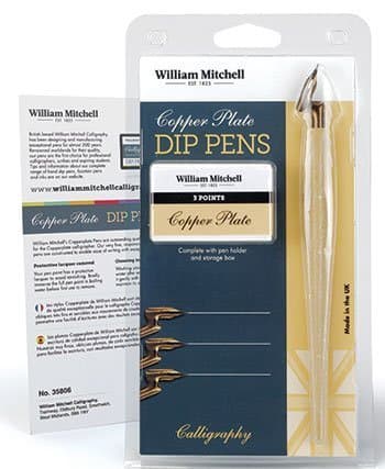 William Mitchell Calligraphy Ink Dip Pen Set Copperplate by William Mitchell Calligraphy