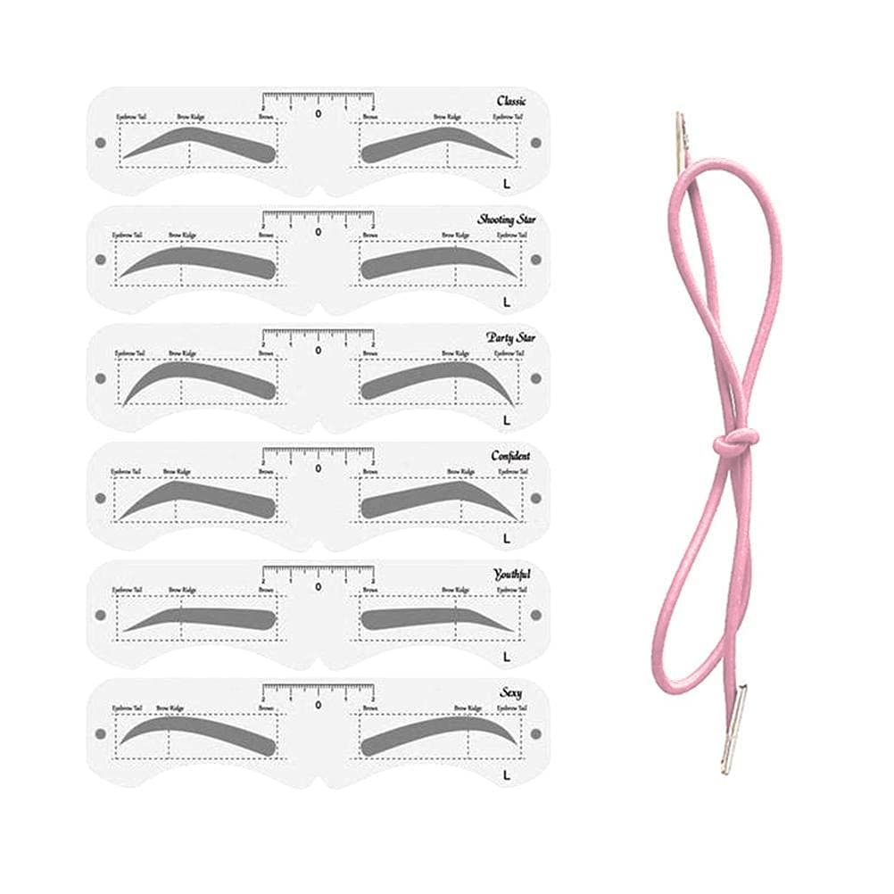 Plastic Eyebrow Mold, PEVA Soft Shaper DIY Model With Elastic Band, Assist Makeup Tools for Beginner