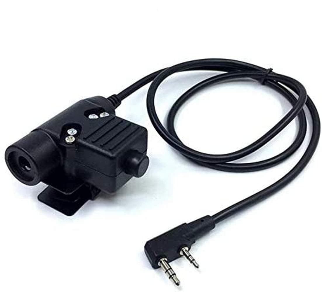 U94 PTT System Military Adapter 2 Pin 7.0mm Plug Push to Talk for Kenwood/Baofeng Radio