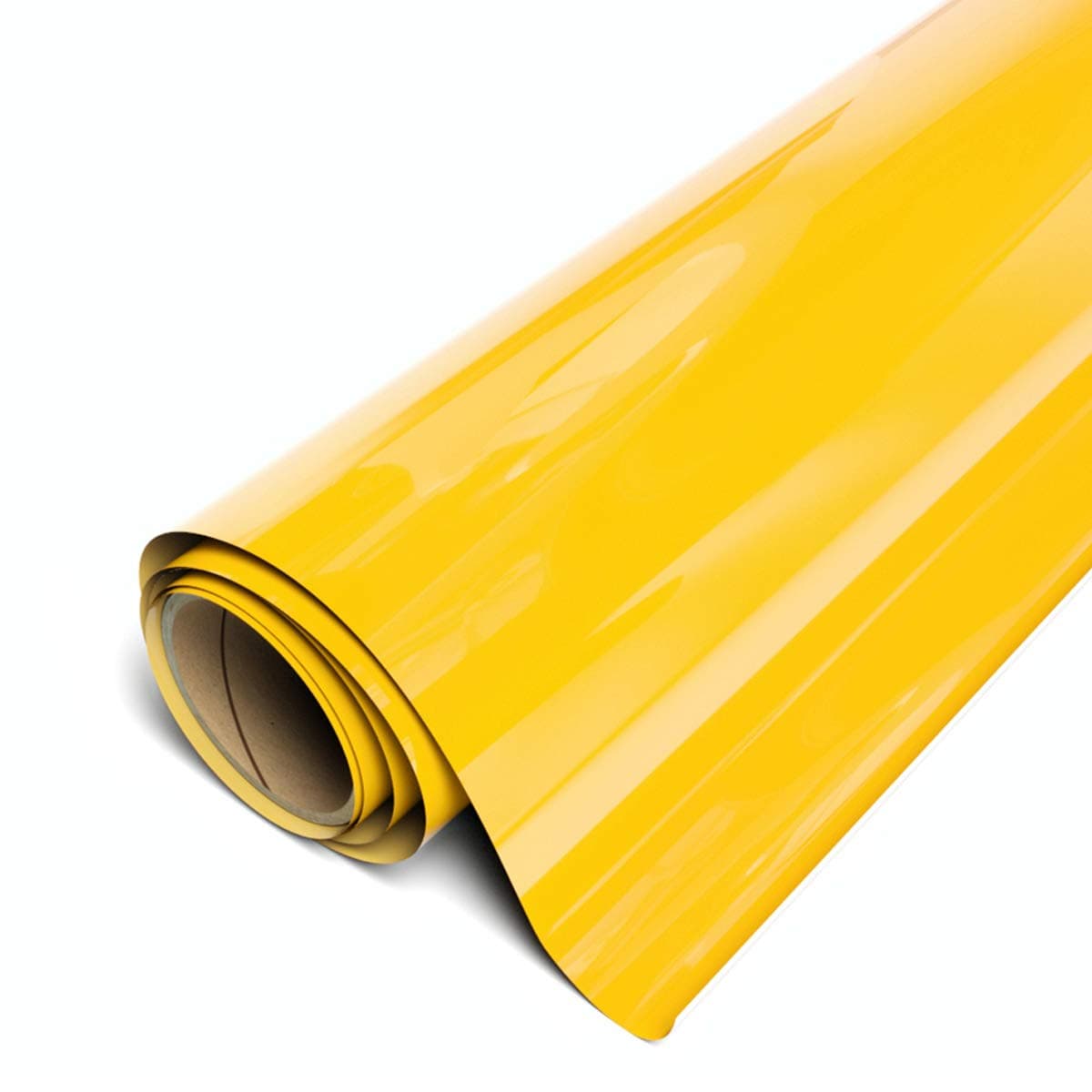 EasyWeed Stretch Matte HTV 11.8" x 5FT Roll - Iron On Heat Transfer Vinyl - (Yellow - HEX #FFB81C)