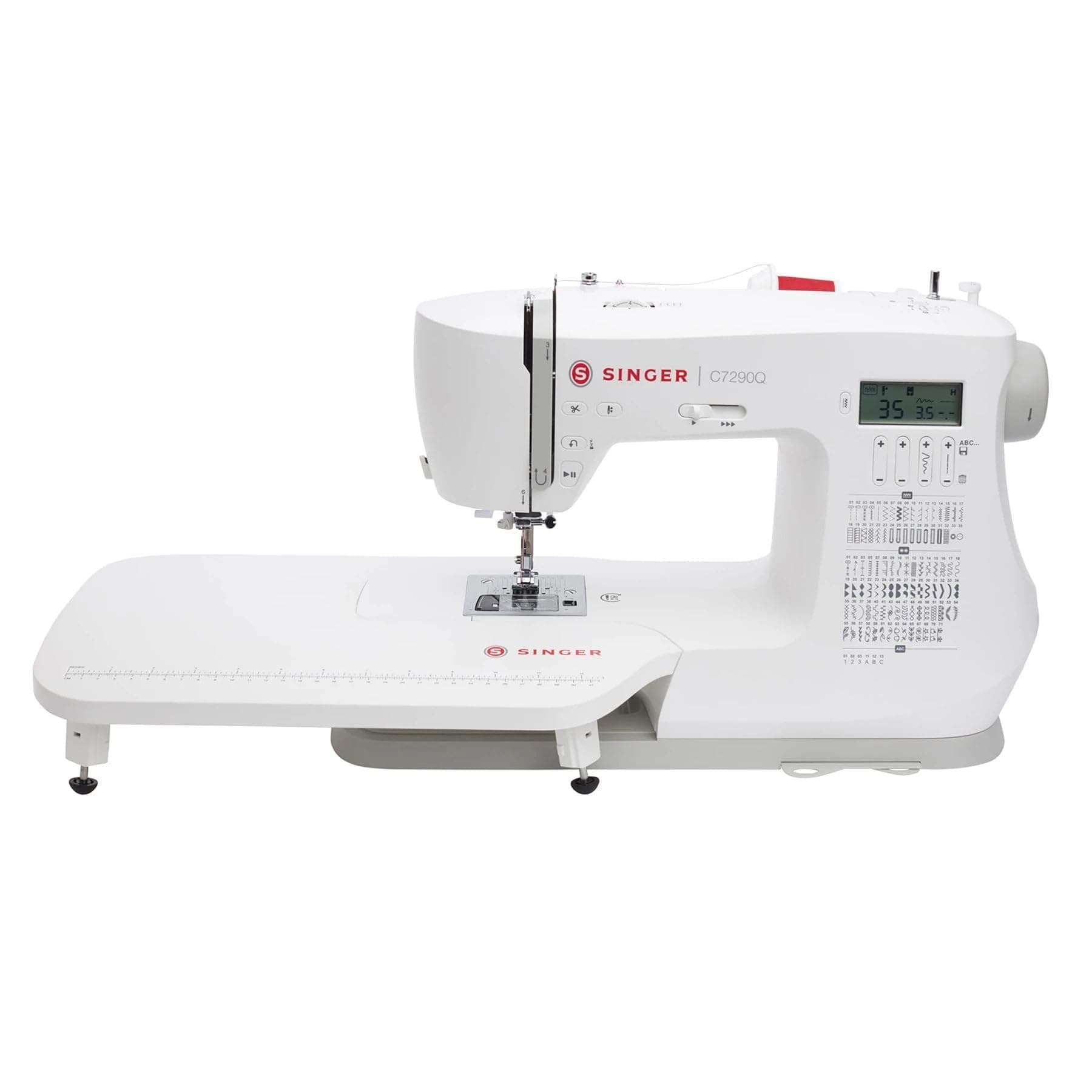 SINGER C7290Q Computerized Sewing & Quilting Machine with Extension Table, 12 Presser Feet & Accessories|417 Stitch Applications, 1-step Buttonhole Styles, Alphabet, LCD & Built-in Needle Threader