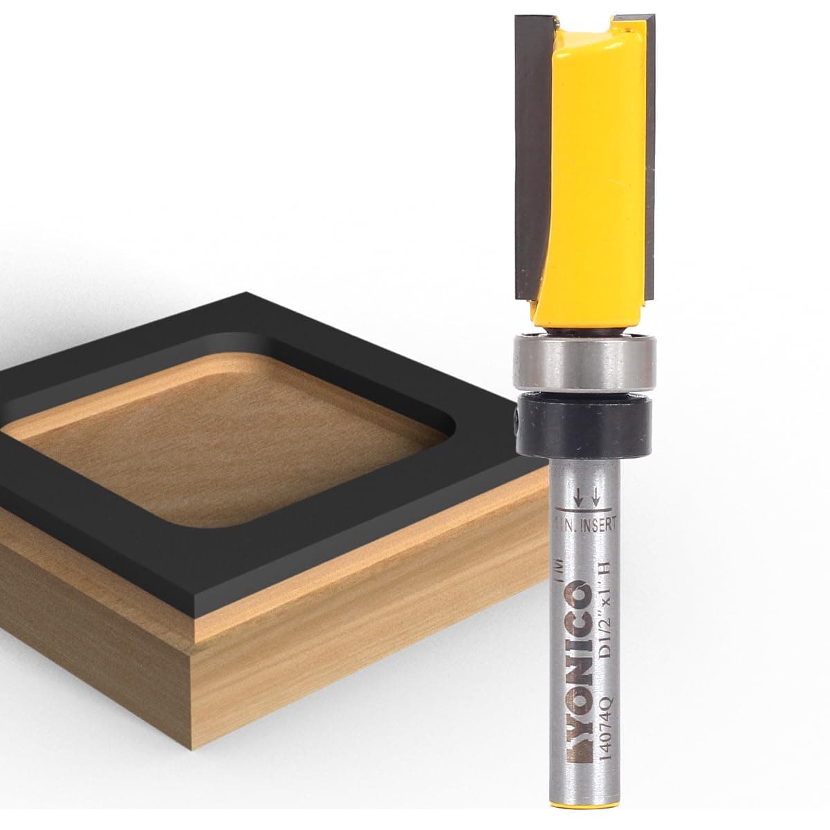 YonicoRouter Bits Pattern Bit Flush Trim 1/2-Inch 1/4-Inch Shank 14074q