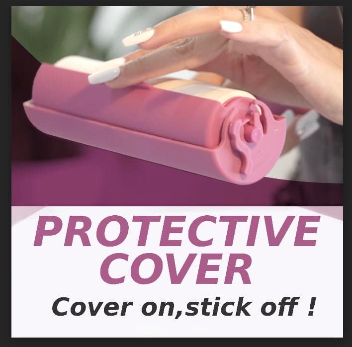 Extra Large Lint Roller 6.3" (16cm) with Refill | Protective Cover | Giant Lint Roller for Pet Hair Furniture Bed Couch Total 120 Sheets