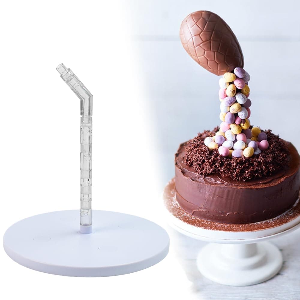 KITERI Anti Gravity Cake Stand, Pouring Cake Kit Cake Support Structure Frame White Plastic Cake Stand Reusable Hanging Decorative Cake Stand for Unique Cakes Birthday Wedding Baby Shower Party