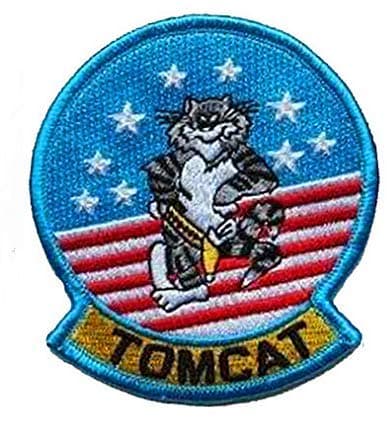 F-14 Tomcat US Fighter Squadron Military Hook Loop Tactics Morale Embroidered Patch