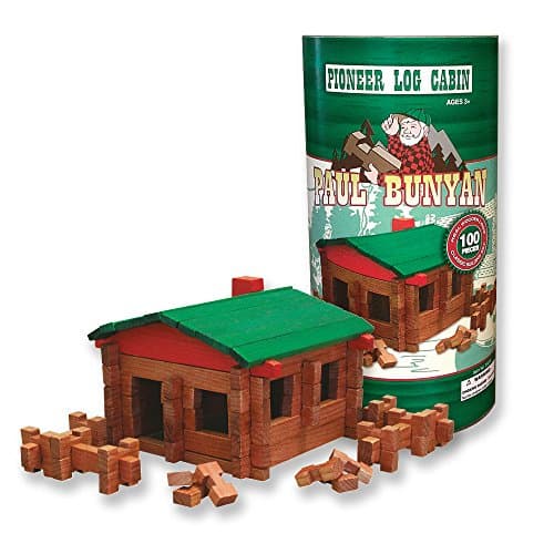 Roy Toy 100 Pc. Log Cabin Building Set