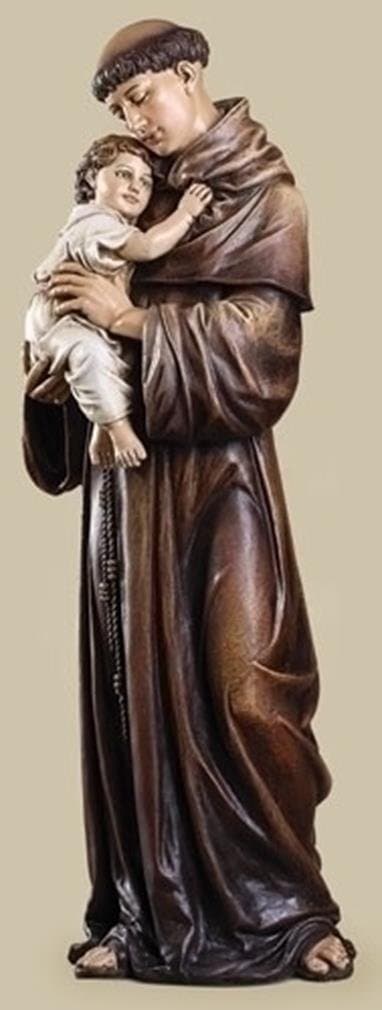 Joseph's Studio by Roman – 37" St. Anthony Statue – Religious Catholic Figurine for Home or Church Decor – Inspirational Indoor Spiritual Accent
