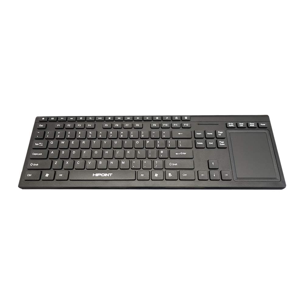 JUSTOP Hi-Point Full Size Wireless Keyboard With Touchpad QWERTY UK Layout With NANO USB Receiver For PC, Laptop, TV Box, Smart TV, PS4, XBox and more