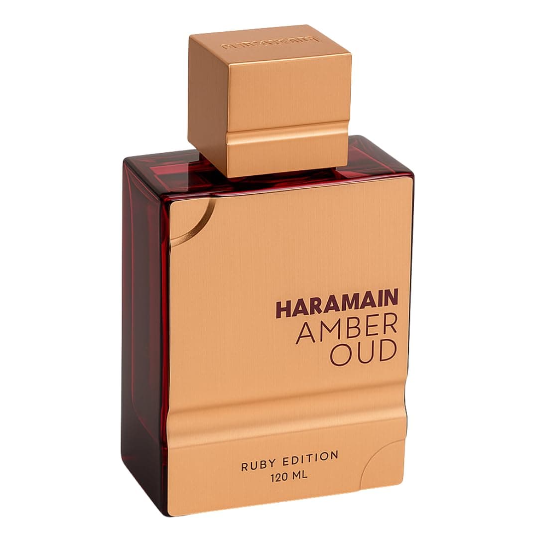 Al Haramain Amber Oud Ruby Edition 120ml Eau de Parfum Spray | Luxury Arabian Perfume | Long Lasting Oriental Woody Floral Amber Musk Fragrance | Premium Perfume Gift for Women and Men | Made in UAE
