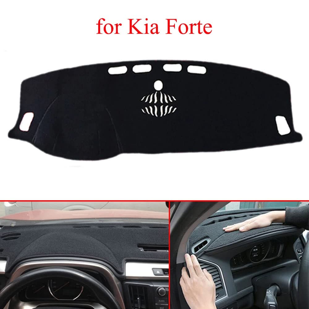 New 1pcs Black Non-Slip Dash Mat Dashboard Mat Dash Carpet Dash Covers Dashboard Cover for Kia Forte 2019 2020 2021 2022 2023
