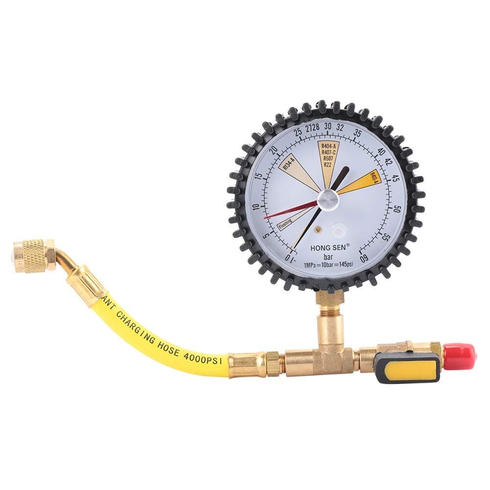 Nitrogen Regulator, Nitrogen Pressure Test Gauge Pressure Test Table for Refrigerant/Car/Air Conditioning Pressure Test