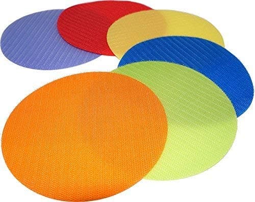 Everyday Educate Carpet Markers Sitting Spots 5" Diameter Set of 6 (Red, Orange, Yellow, Green, Blue, Purple)