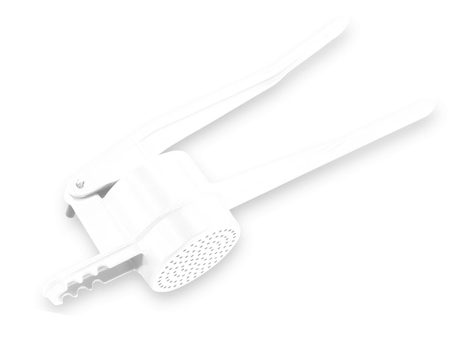 6110223W Potato/Spätzle Press with Round Holes Die-Cast Aluminium Length 41 cm White