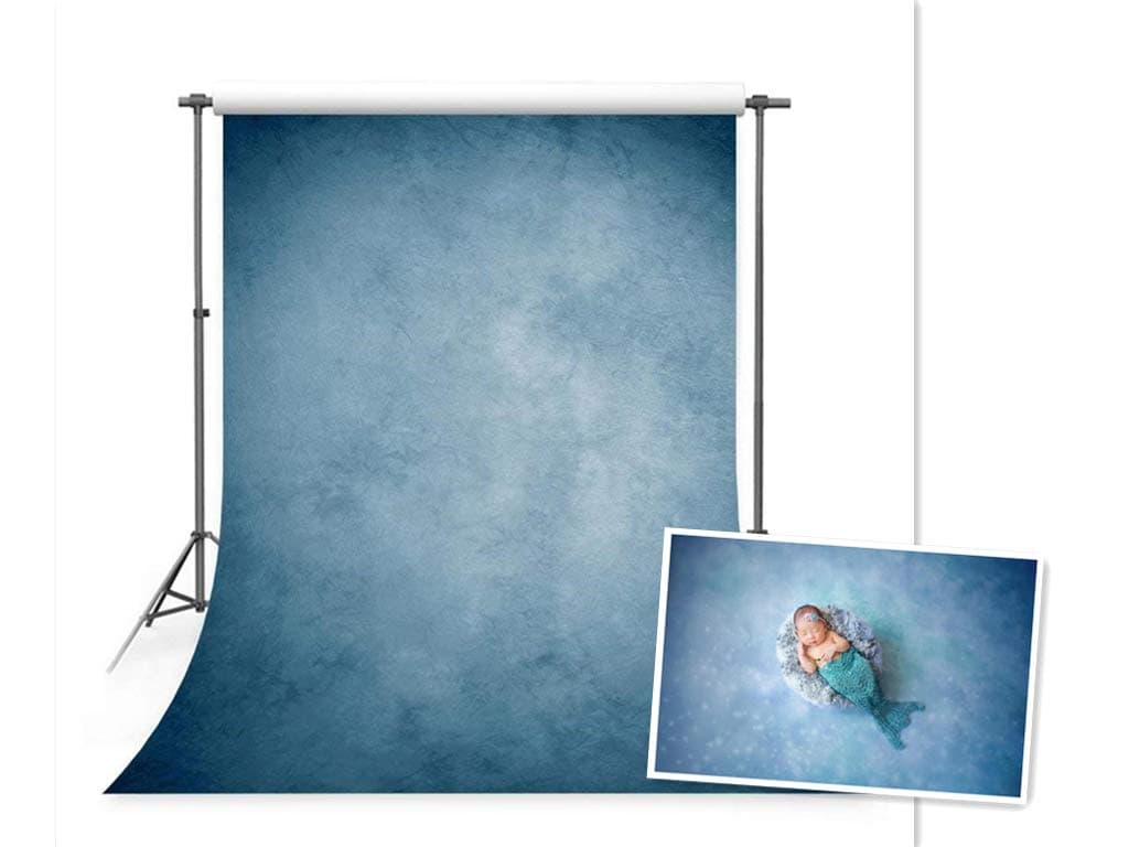 WaW 1.5x2.2m Photo Studio Background Abstract Texture Blue Backdrop Photography Fabric Photoshoot Backdrop for Newborn Baby Children Portrait