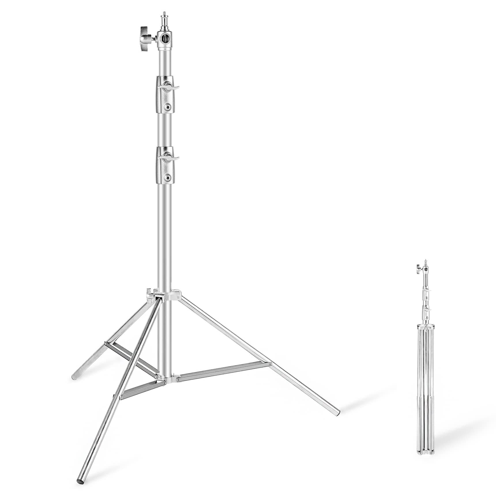 Meking Stainless Steel Light Stand 9.2 Ft Max Height Adjustable Heavy Duty Tripod Stand for Photo Studio Video Softbox, Monolight, Reflector, Umbrella, etc.
