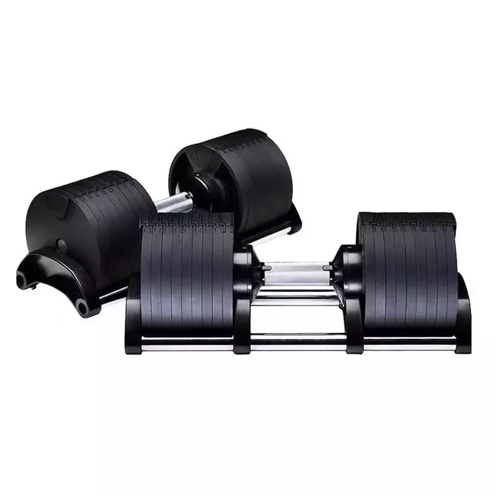 MASTON MDJ-800 Adjustable Dumbbell Set, Quick-change Dumbbells for Home Gym, Free and Fast Switching Between 2Kg/4Kg/8Kg/12Kg/16Kg/20Kg | Set of 2 Dumbbell Set with Tray (20kg*2 / 40kg)