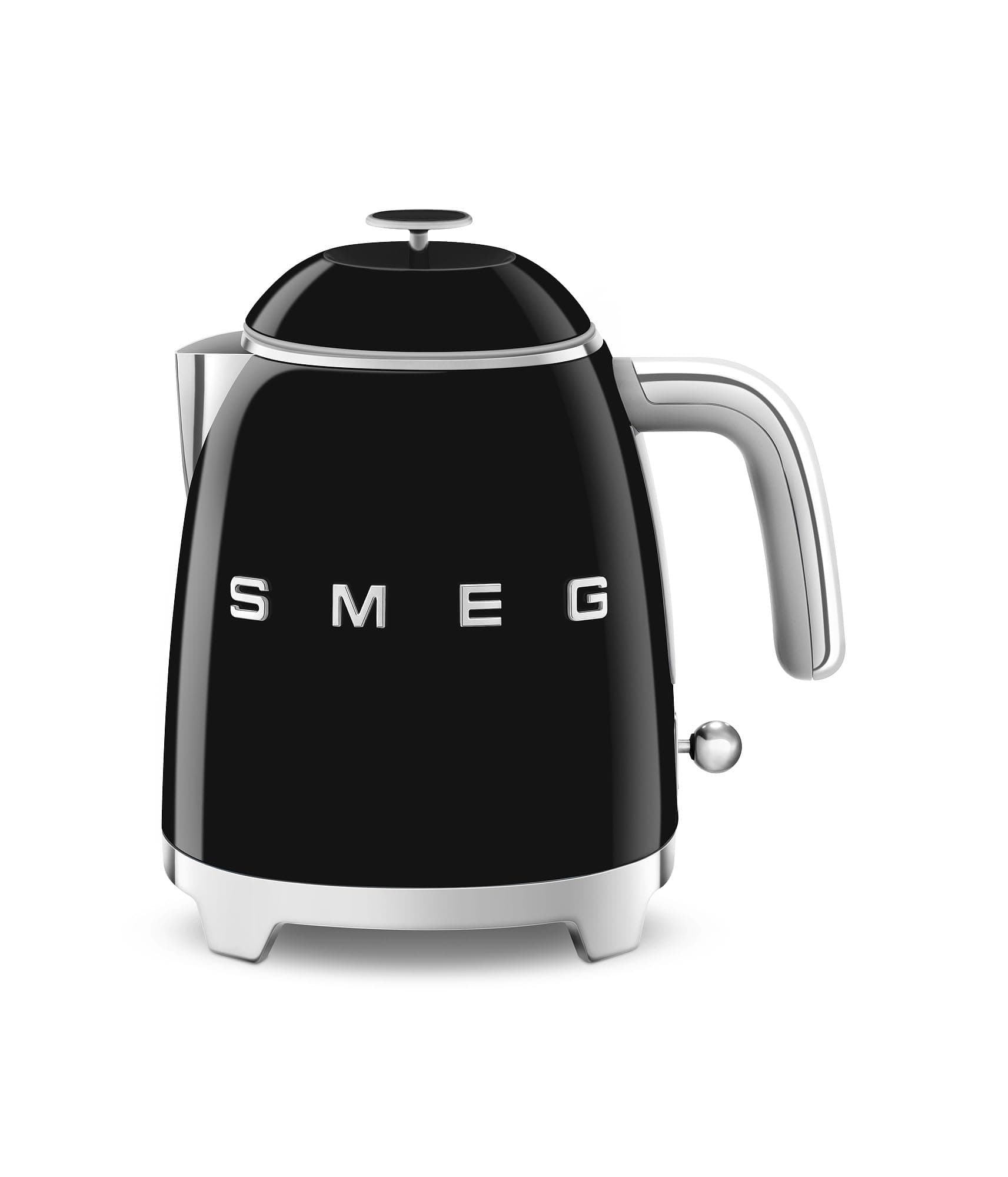 Mini 50's Retro Style 3 Cup Electric Kettle with Double Wall Anti Slip Base and Water Level Indicator (Black)