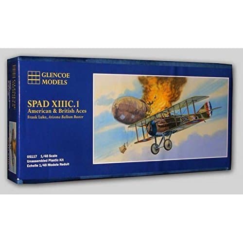 Glencoe Models 1:48 Scale Spad XIIIC.1 with Decals for French and Italian Aces