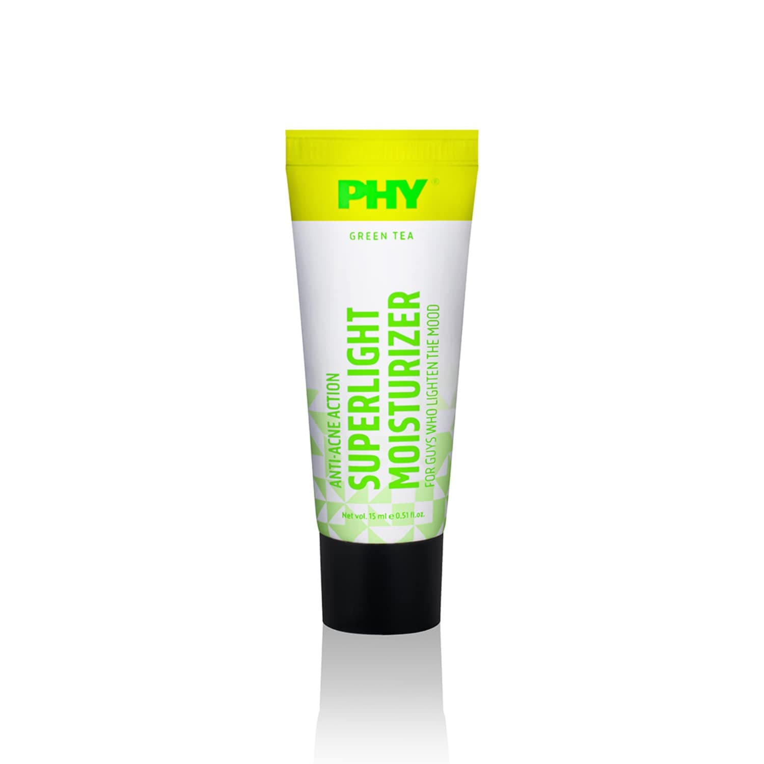 Phy Green Tea Superlight Moisturizer | Anti-Acne Action | Light-liquid texture | Non-greasy, non-sticky | Specially for oily skin types | 15 ml