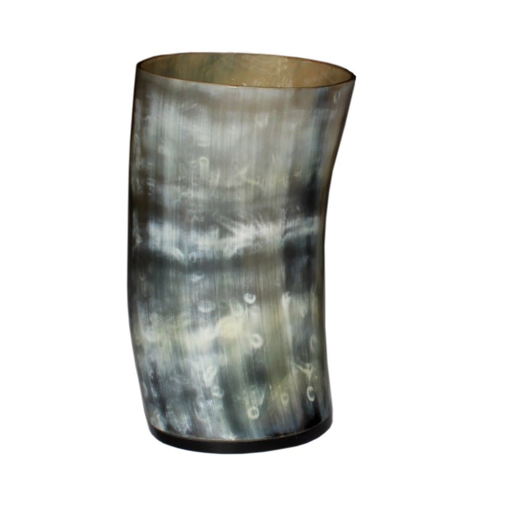 Viking Drinking Horn by Vikings Valhalla – Authentic Medieval Mead Cup- Leak Free Beer Beaker- Handmade Stein Mug - Unique Renaissance Tankard 5 inch