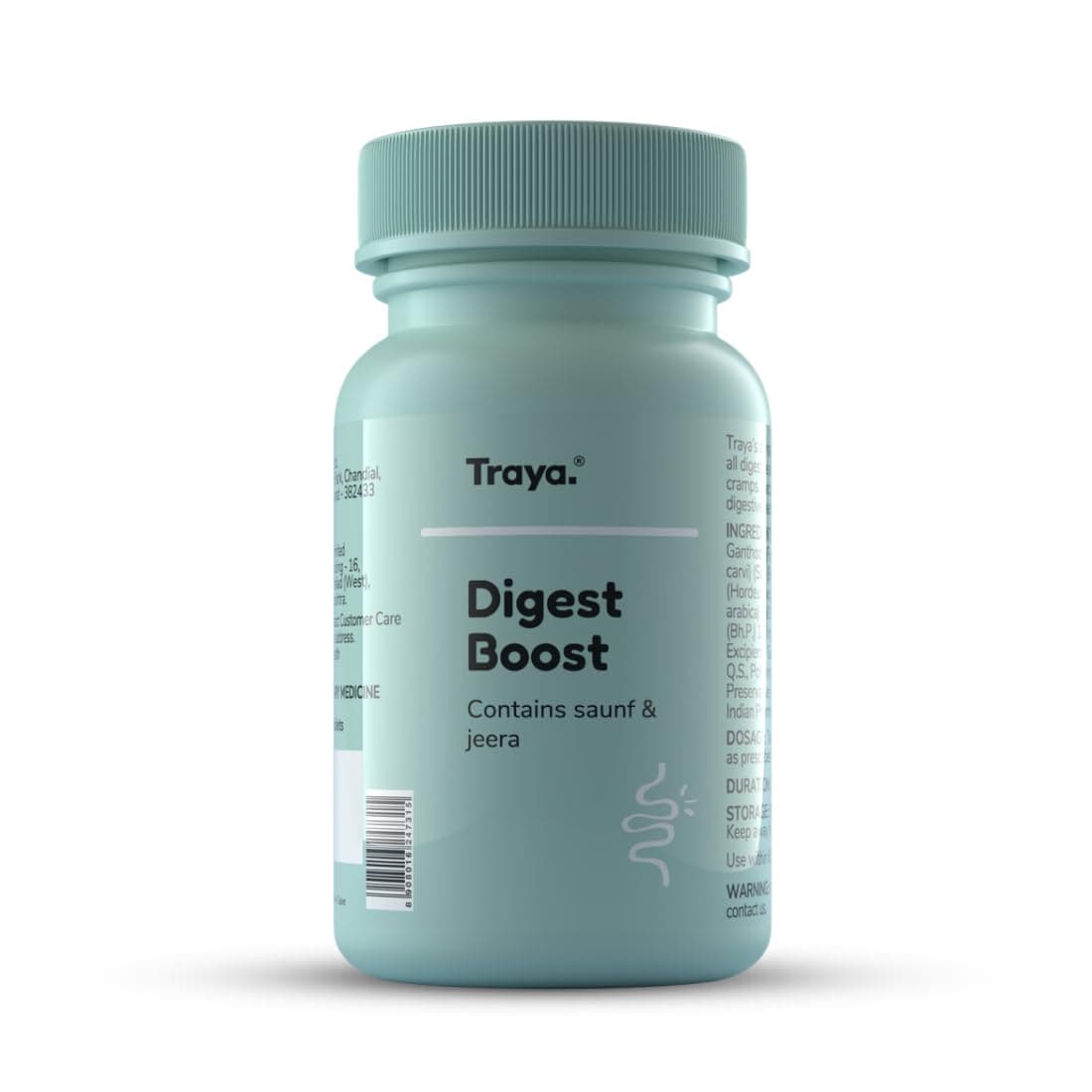 Digest Boost | Natural Digestive Supplement | Relieves Digestion Problems, Acidity and Bloating | Contains Saunf & Jeera (60 tablets)
