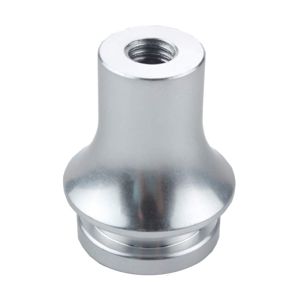 Dewhel Shift KNOB Boot Retainer/Adapter for Manual Gear Shifter Lever 12X1.25 (Silver)