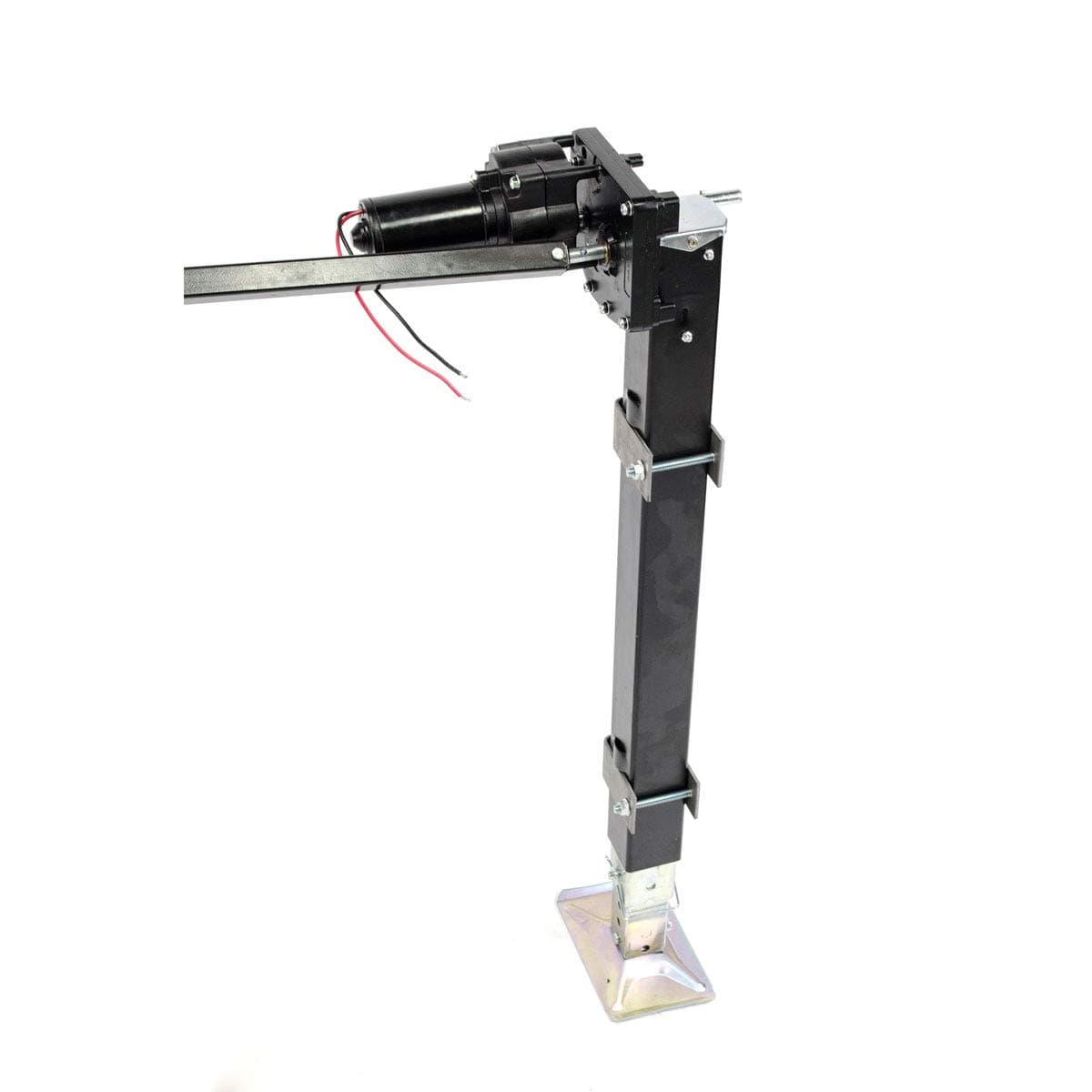 Lippert Replacement Universal-Mount Power 5th Wheel Landing Gear Kit - 6,000-Pound Capacity, 21" Stroke, Includes Legs, Foot Pads, Pins, Gears, Motors, Switch, Mounting Brackets, Crank Handle - 333964