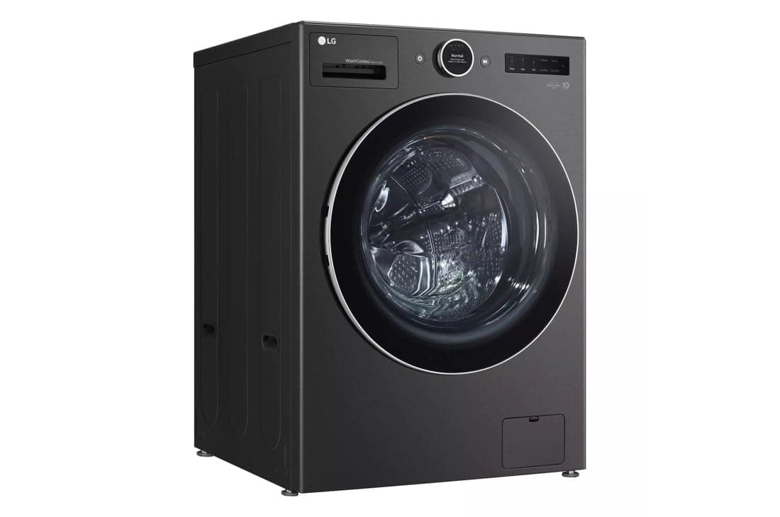 5.0 cu. ft. Mega Capacity Smart Front Load Electric All-in-One Washer Dryer Combo with TurboWash360 WiFi in Black Steel