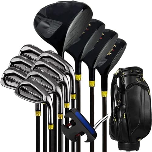 Complete Golf Club Set for Men, Includes Woods, Irons, Putter, and Golf Bag, Right Handed