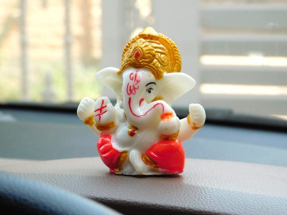 PolyStone Lord Ganesha Statue, Standard, Multicolour, 1 Pc