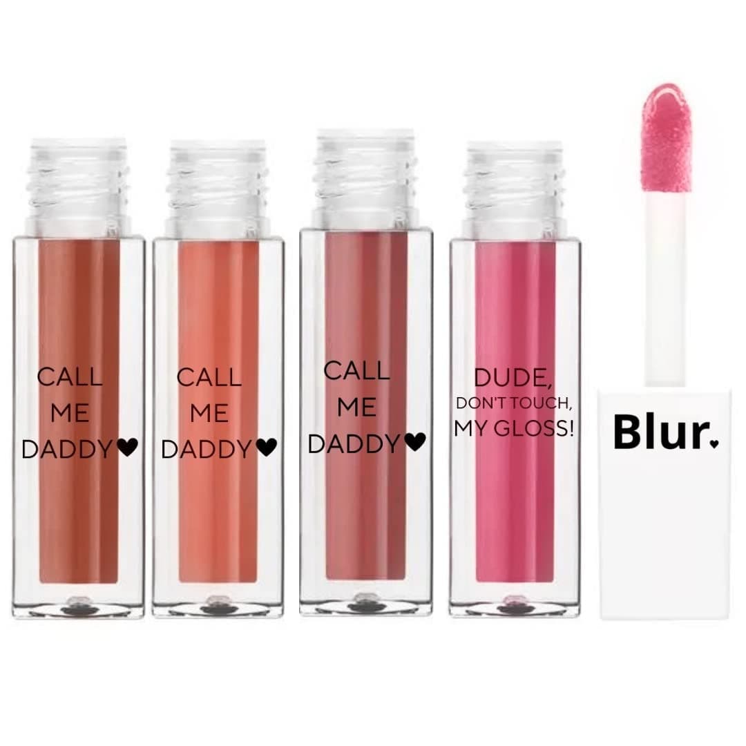 Blur 3 Liquid Lipsticks 'Call Me Daddy' + 'Dude Don't Touch My Gloss' | 4 Lipsticks Mate Finish