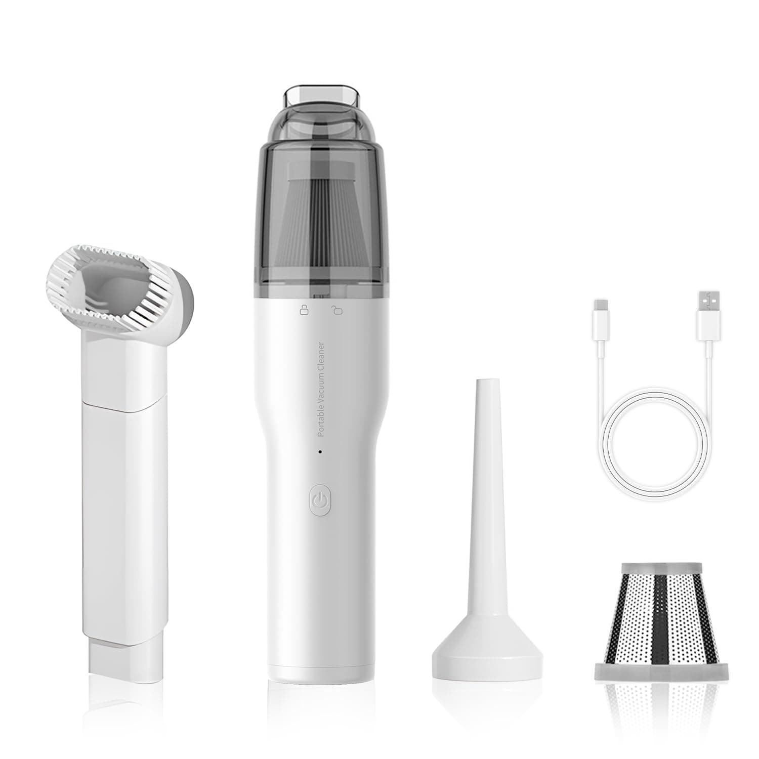 OOYY Cordless Handheld Car Vacuum Cleaner, Cordless Handheld Dual Function Vacuum and Blower - Vac with Powerful Suction and Blowing Capability, Powerful Portable Dust Buster for Home, Car