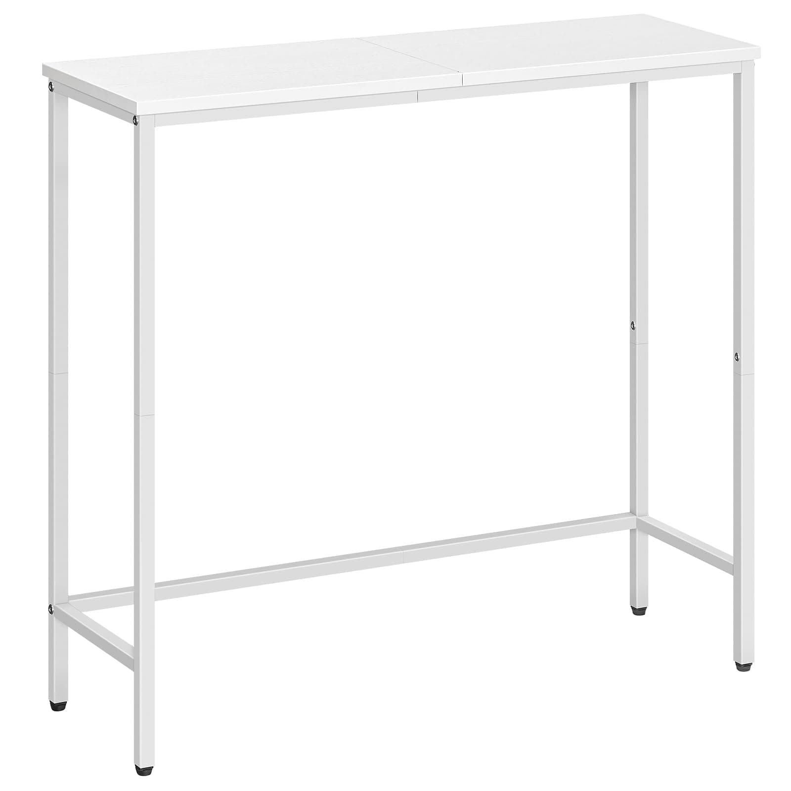 HOOBRO Console Table, Slim Console Table for Hallway, Metal Frame, Compact Display Table, Sofa Table for Small Spaces, Entryway, Living Room, Sturdy, Metal Frame, White EWW75XG01