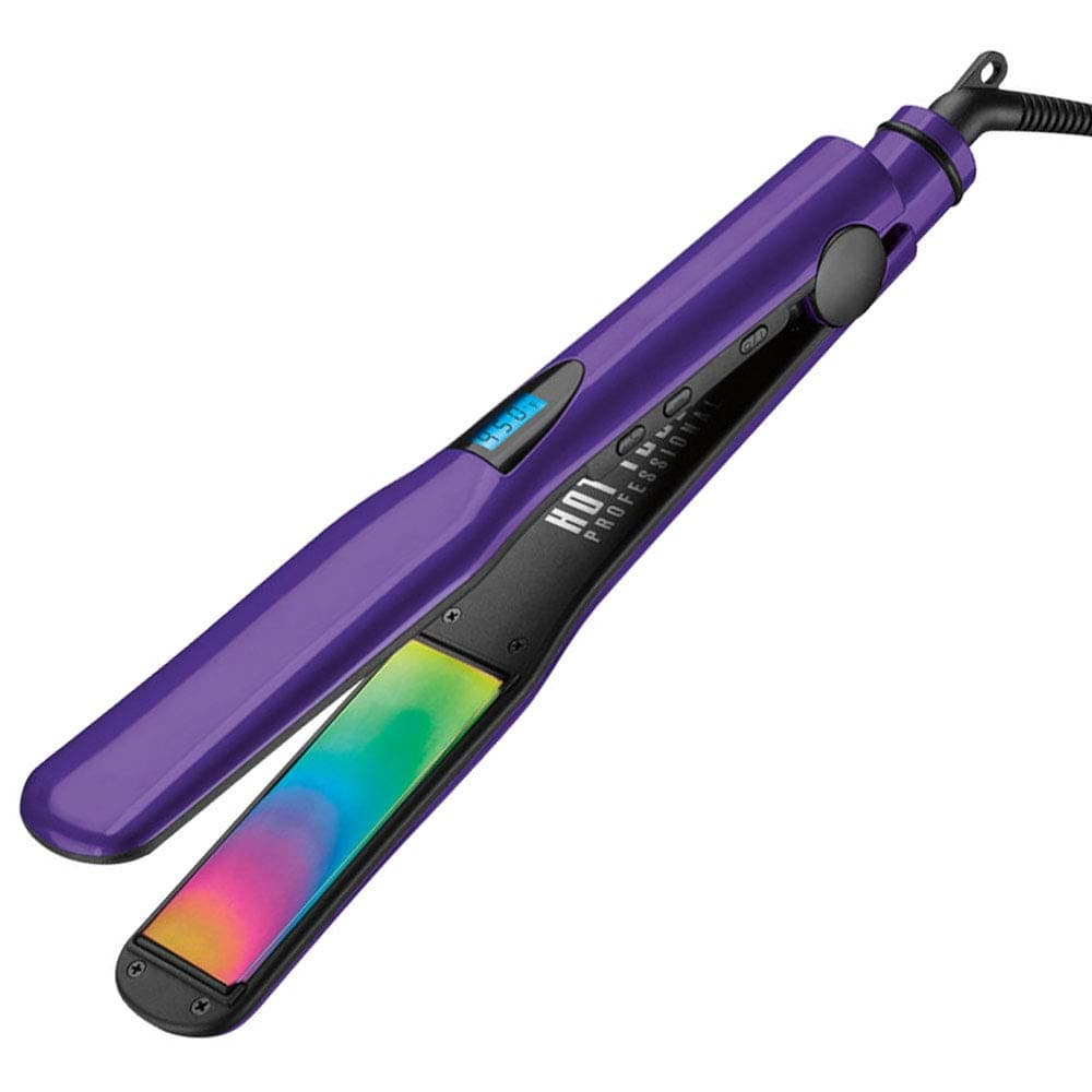 HOT TOOLSProfessional Rainbow Titanium Digital Salon Flat Iron, 1 ¼”