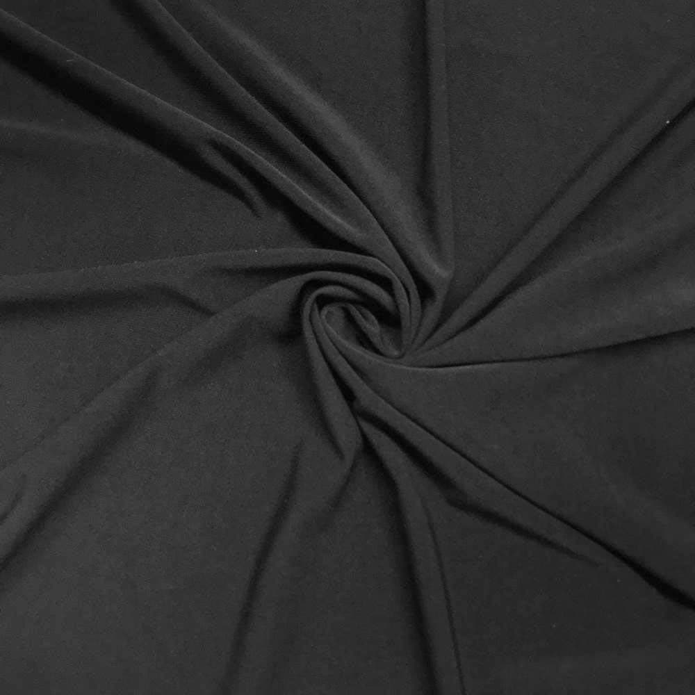 Barcelonetta ITY Fabric | 5 Yard Continuous | Jersey Spandex Knit | 2-Way Stretch | 60" Wide (Black, 5 Yards)