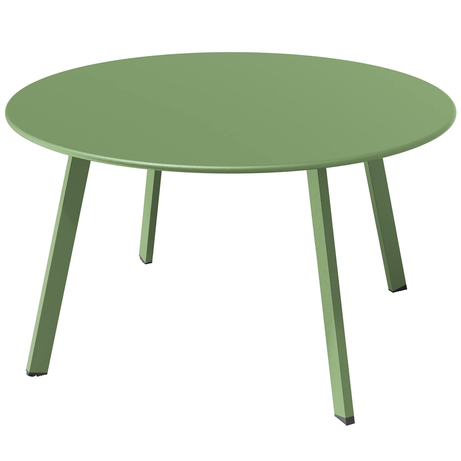Grand patio Coffee Table Side Table Round End Table for Outdoor 70CM X 70 CM Lightweight Beside Table for Garden Terrace Living Room Office Outdoor Indoor Balcony-Sage Green