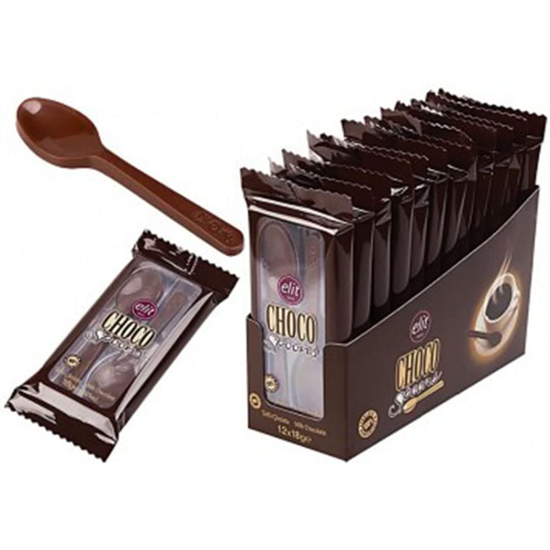 Elit Choco Milk Chocolate Spoons (2 Spoons Per Package), 0.63 Oz